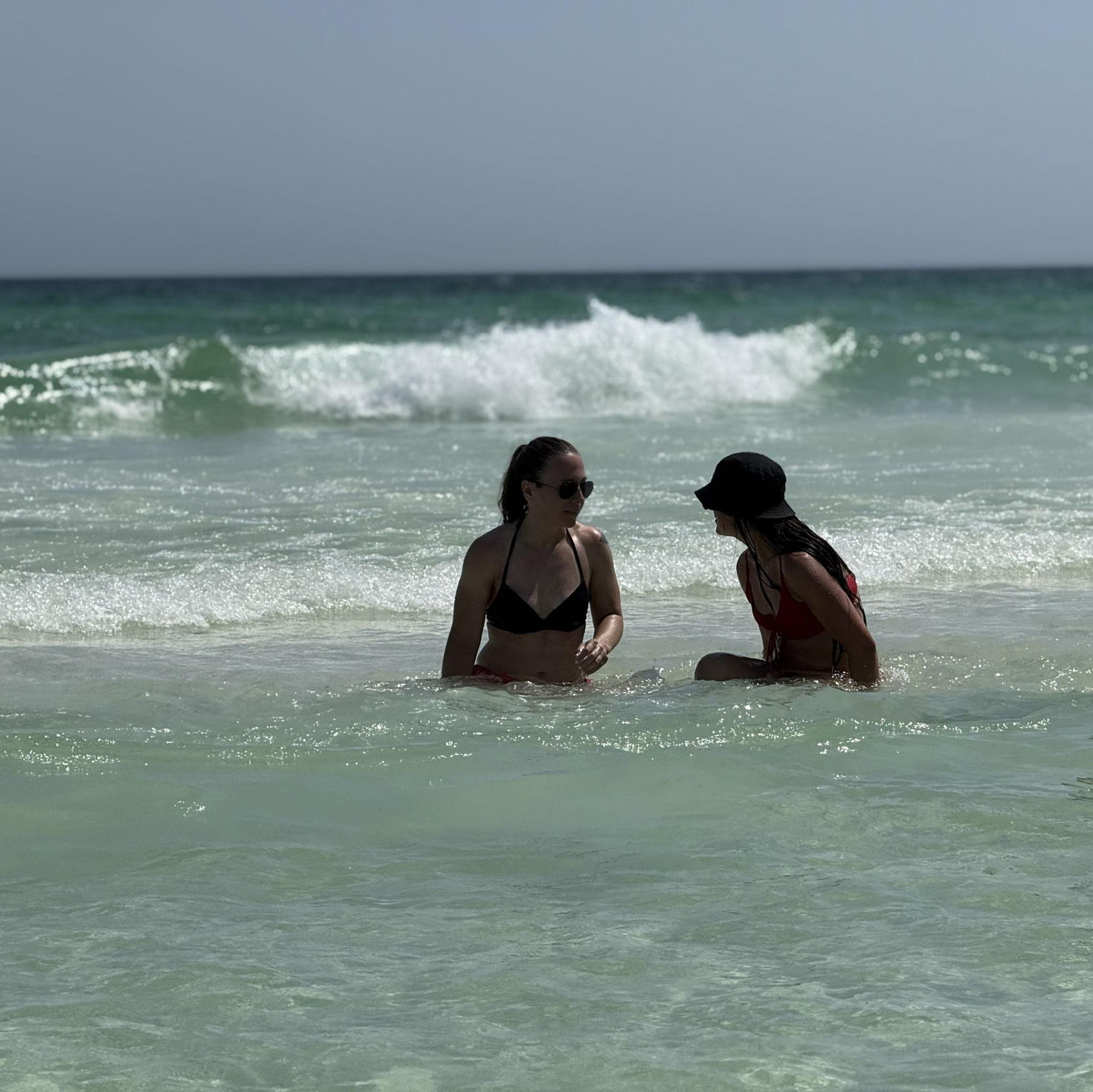 Just a casual chat in the Florida ocean