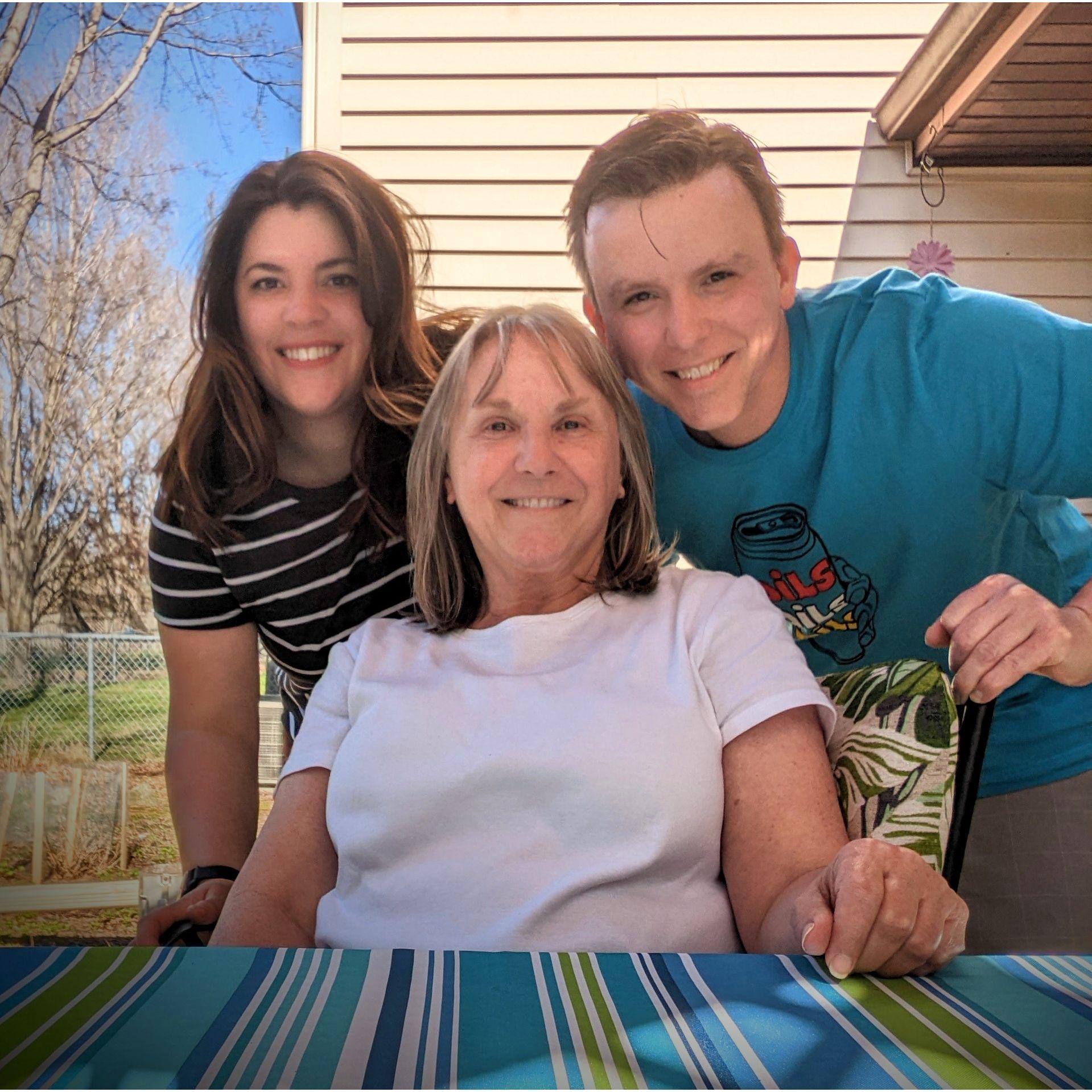 Ben's mom Mary after a nice Ribeye Grill Session!