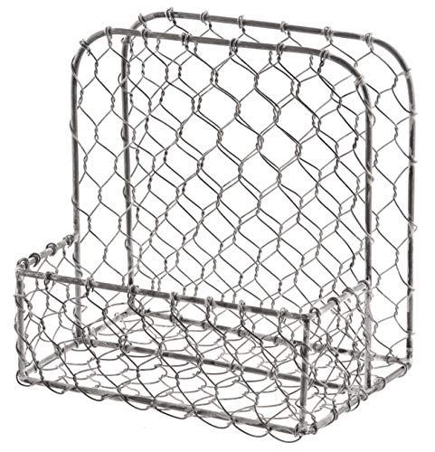 Rustic Chicken Wire Napkin and Salt and Pepper Holder for Farmhouse Decor
