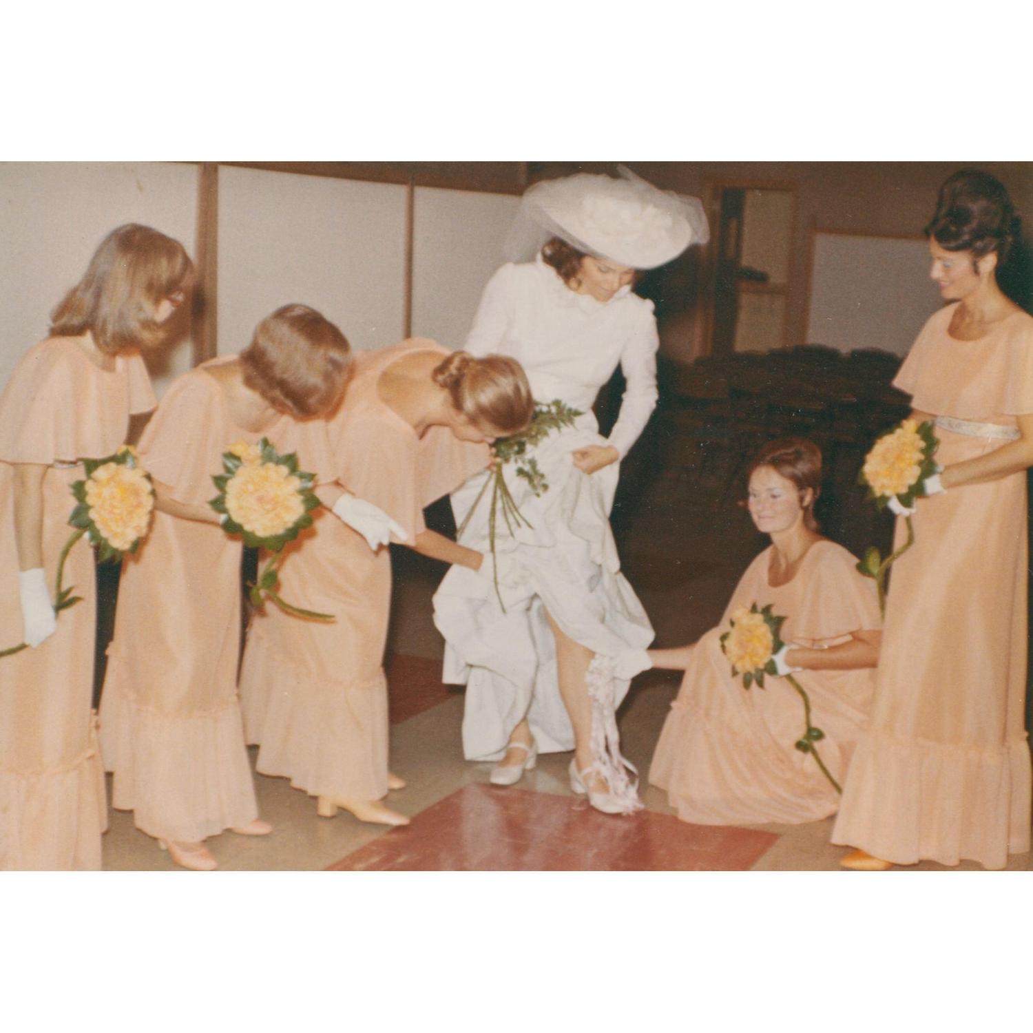 Just before the wedding in 1972