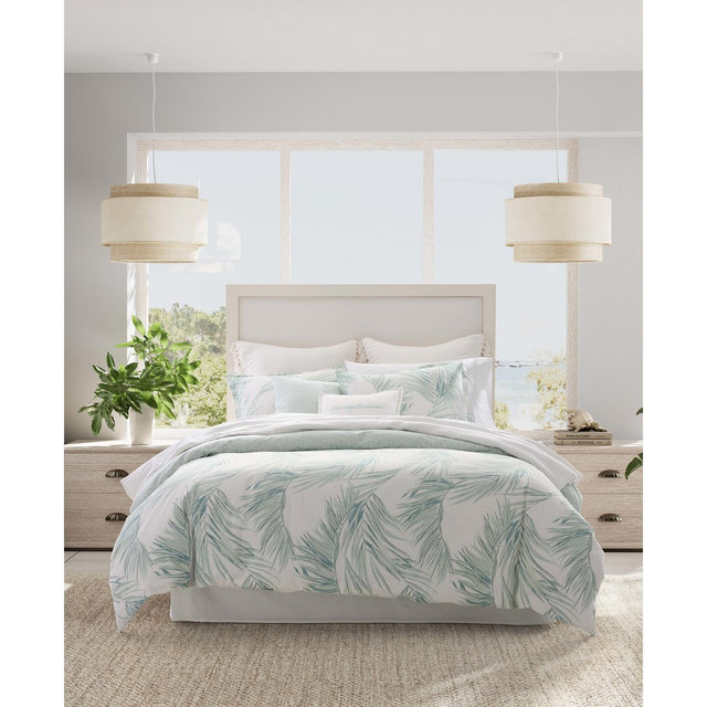 Tommy Bahama Home Canyon Palms Cotton Reversible 5 Piece Comforter Set, Full/Queen