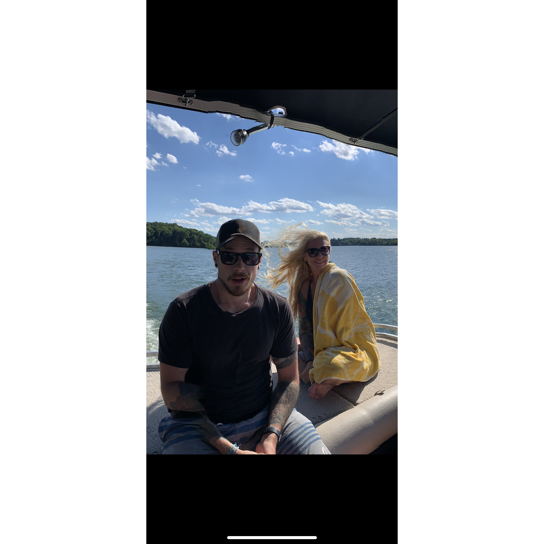 Jordan and his mom Tiffiny. June 2021 on the boat Kate rented for his birthday.