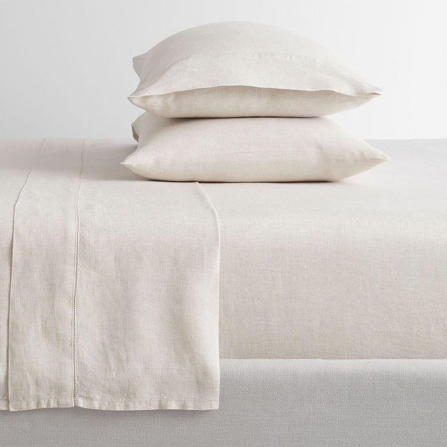 Natural Belgian Flax Linen Sheet Set, Full