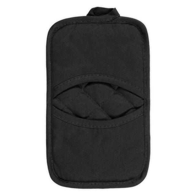 KitchenSmart® Colors Solid Pocket Pot Mitt in Black