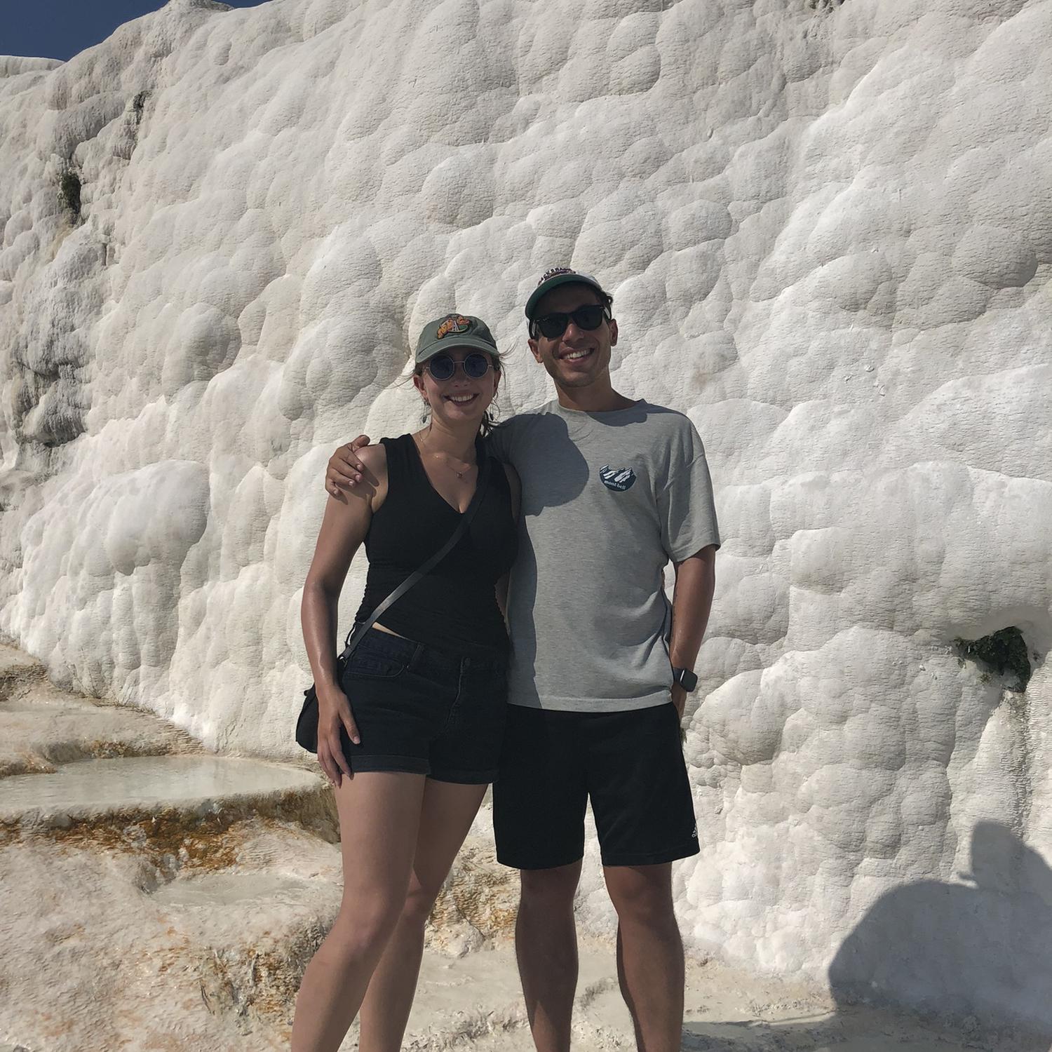 Exploring Pamukkale's Travertine Pools near Izmir, Turkiye