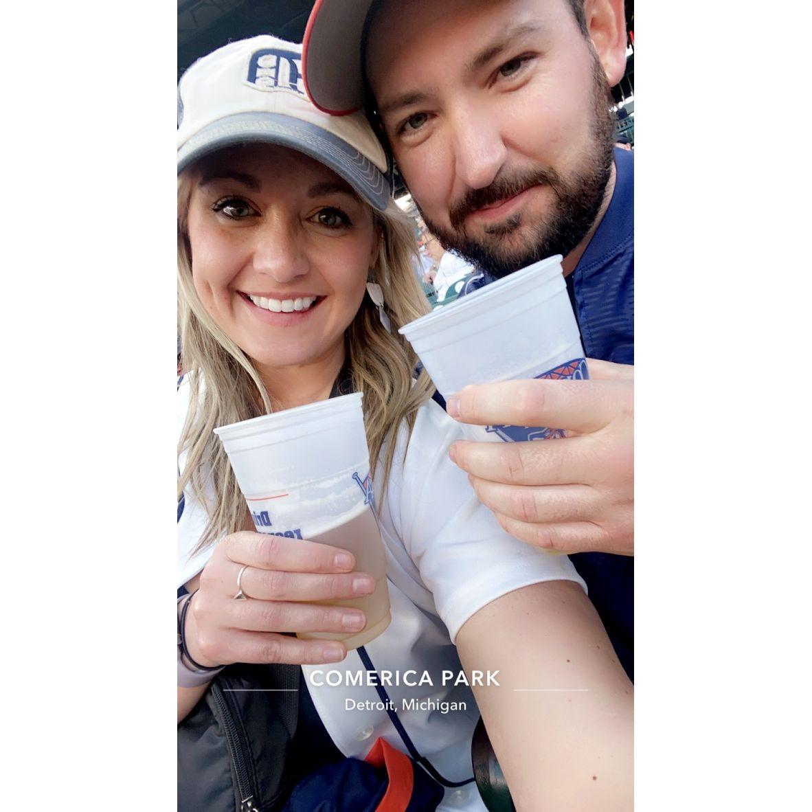 Our first ballgame together! Go Tigers!
