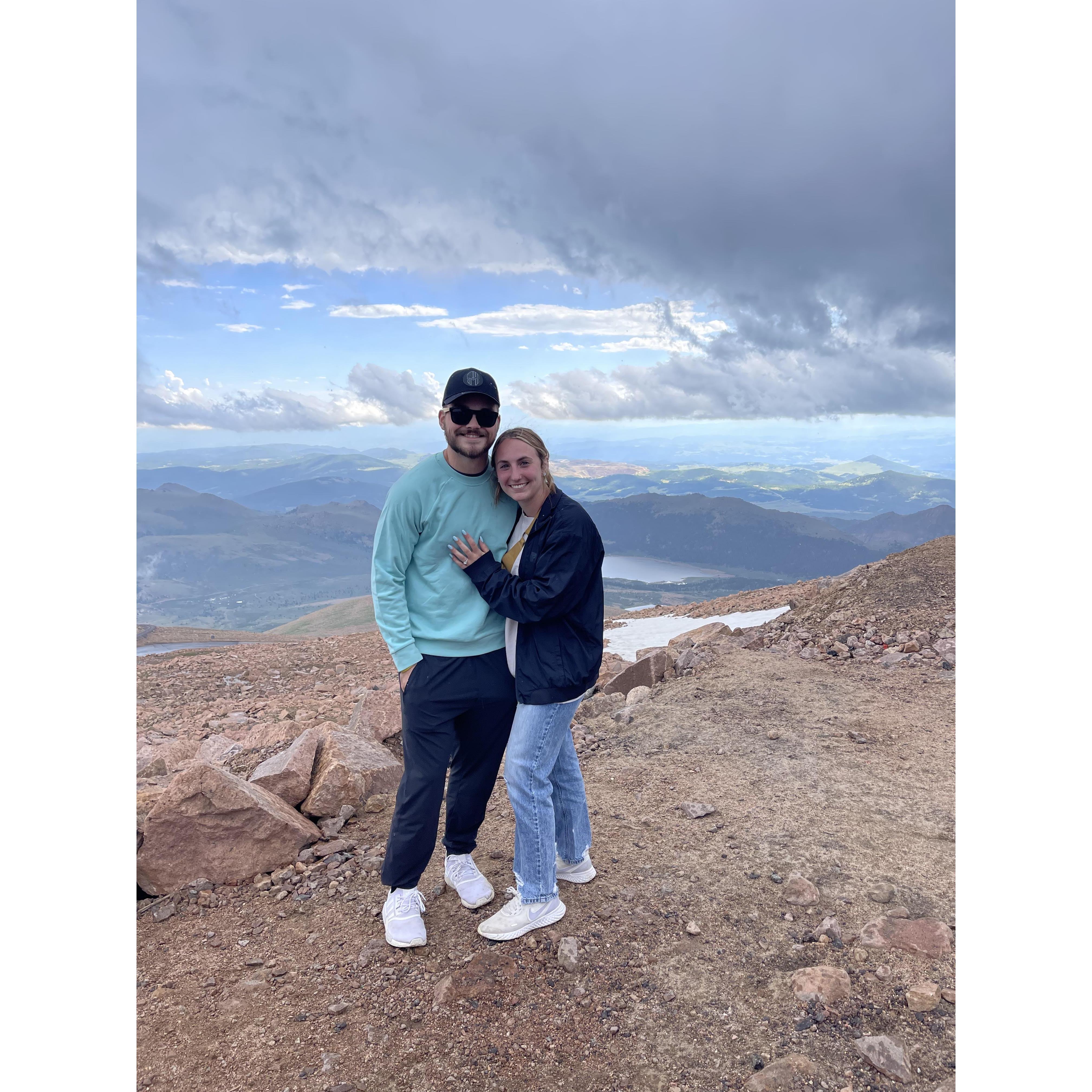 When Hayden proposed on the top of Pikes Peak, CO!