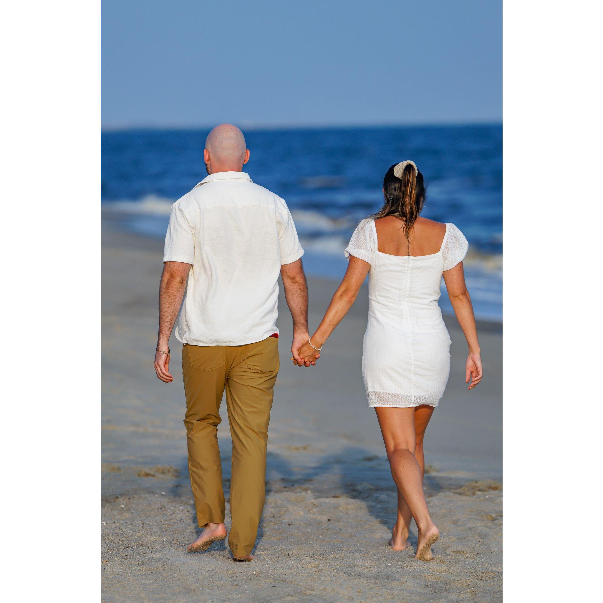 Becca and Pete took pictures at Oak Island, where Becca's family has been vacationing every summer for the past 25 years.