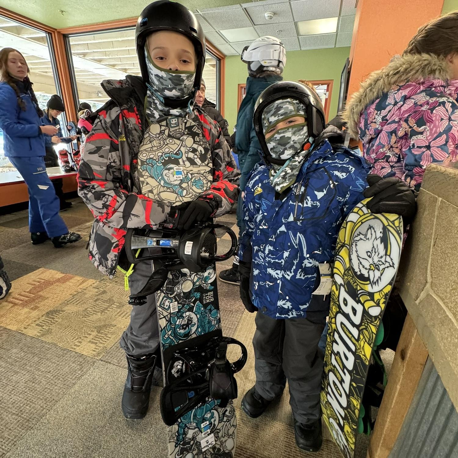 Alex and Jackson’s first snowboard trip, Breckenridge, CO