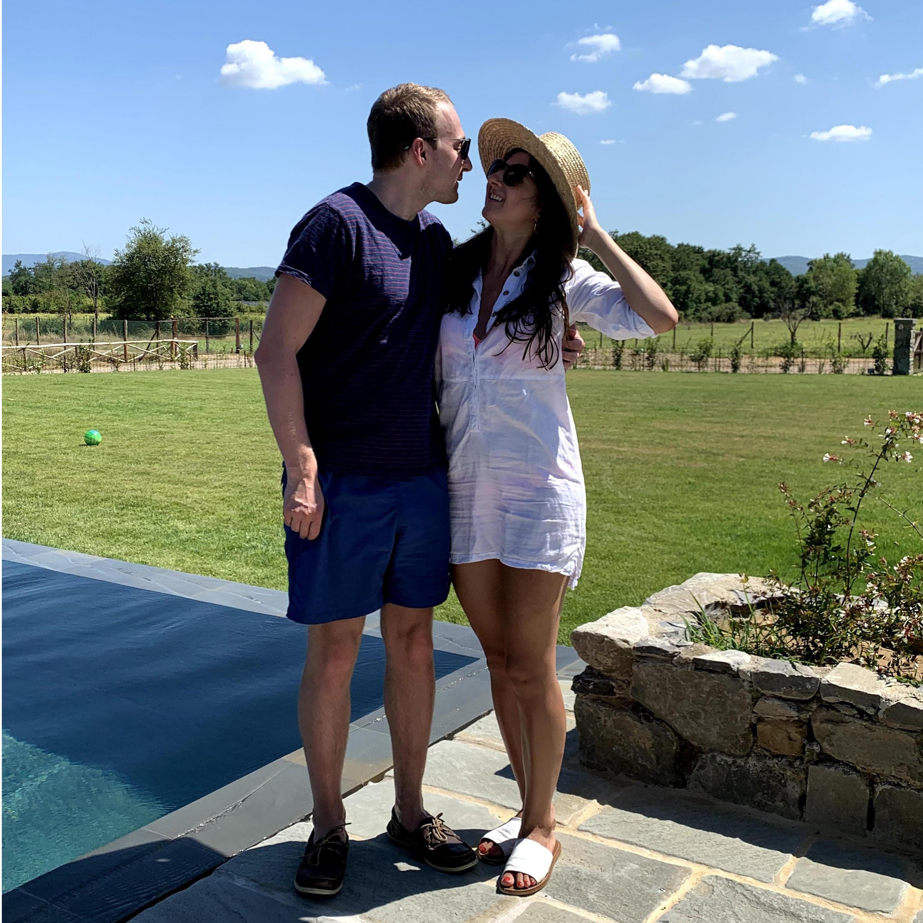 We were all smiles in Tuscany