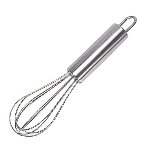 Huakai Handheld mini Stainless Steel Whisk Can be used for cheese, coffee, eggs, stirring, very convenient(6 inches)