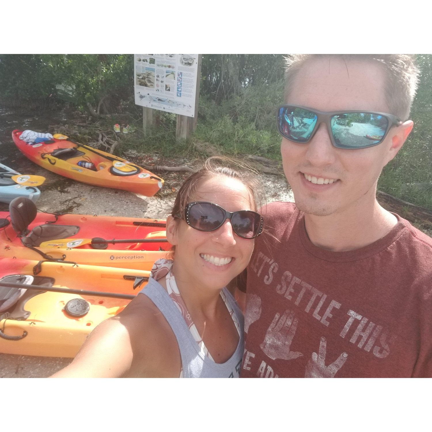 They love kayaking through the mangroves