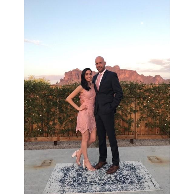 Attending our first wedding together as a couple
