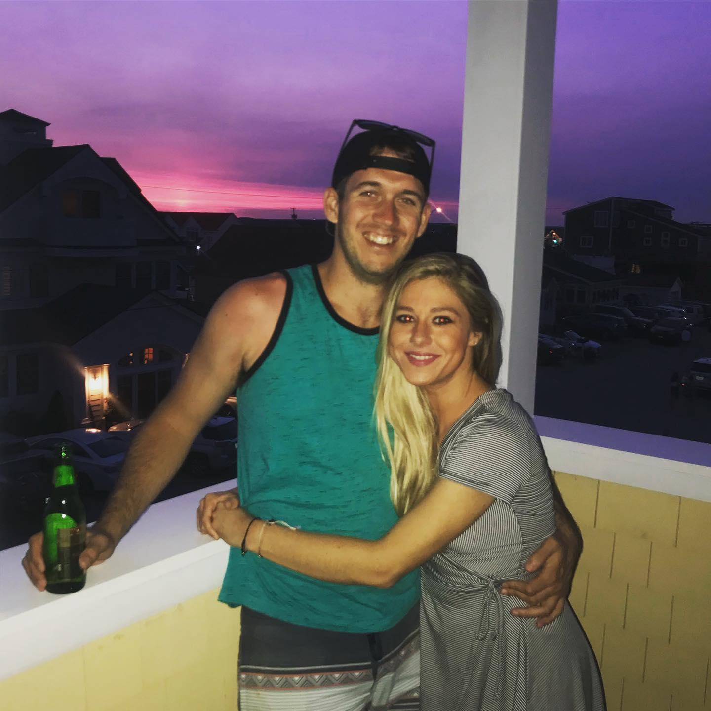 This photo was taken on Mayte and Ron Lataille's porch (Hannah's second parents)