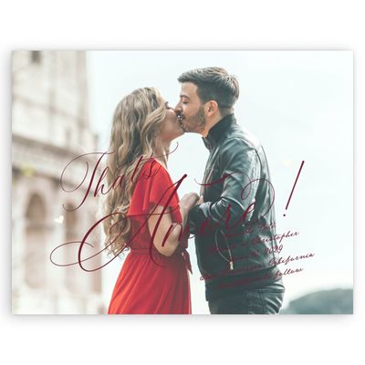 Wine, Red Wedding Digital Save the Date - Estate Photo
