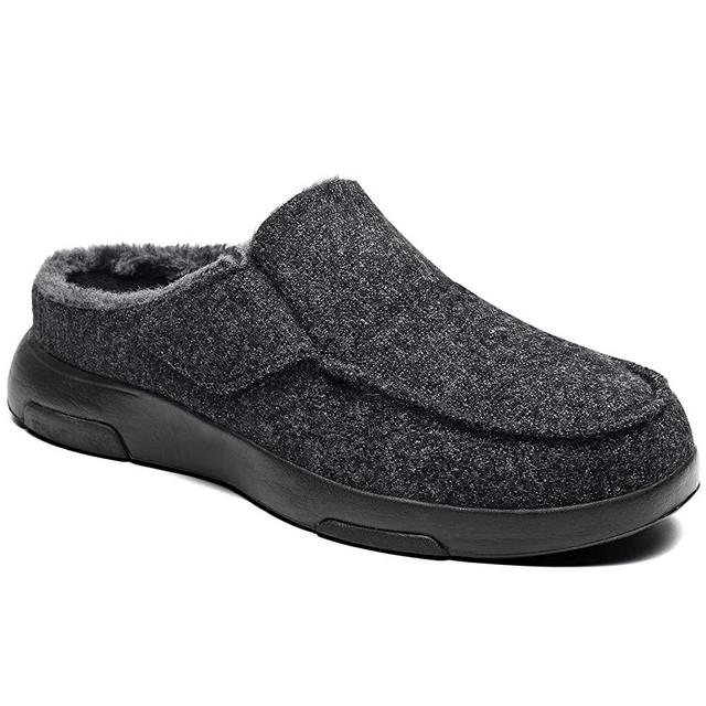 Mens Slippers with Arch Support,Plantar Fasciitis Orthopedic House Shoes，Slip On Moccasin Slippers for Indoor Outdoor