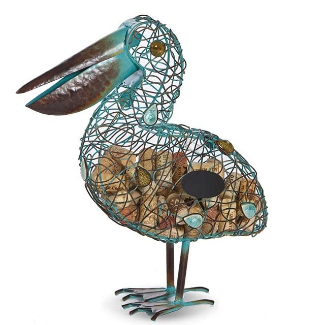 Picnic Plus Pelican Shaped Cork Caddy Cork Holder Displays and Stores Over 80 Wine Corks