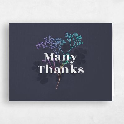 Navy, Blue Wedding Thank You - Reverie Bloom