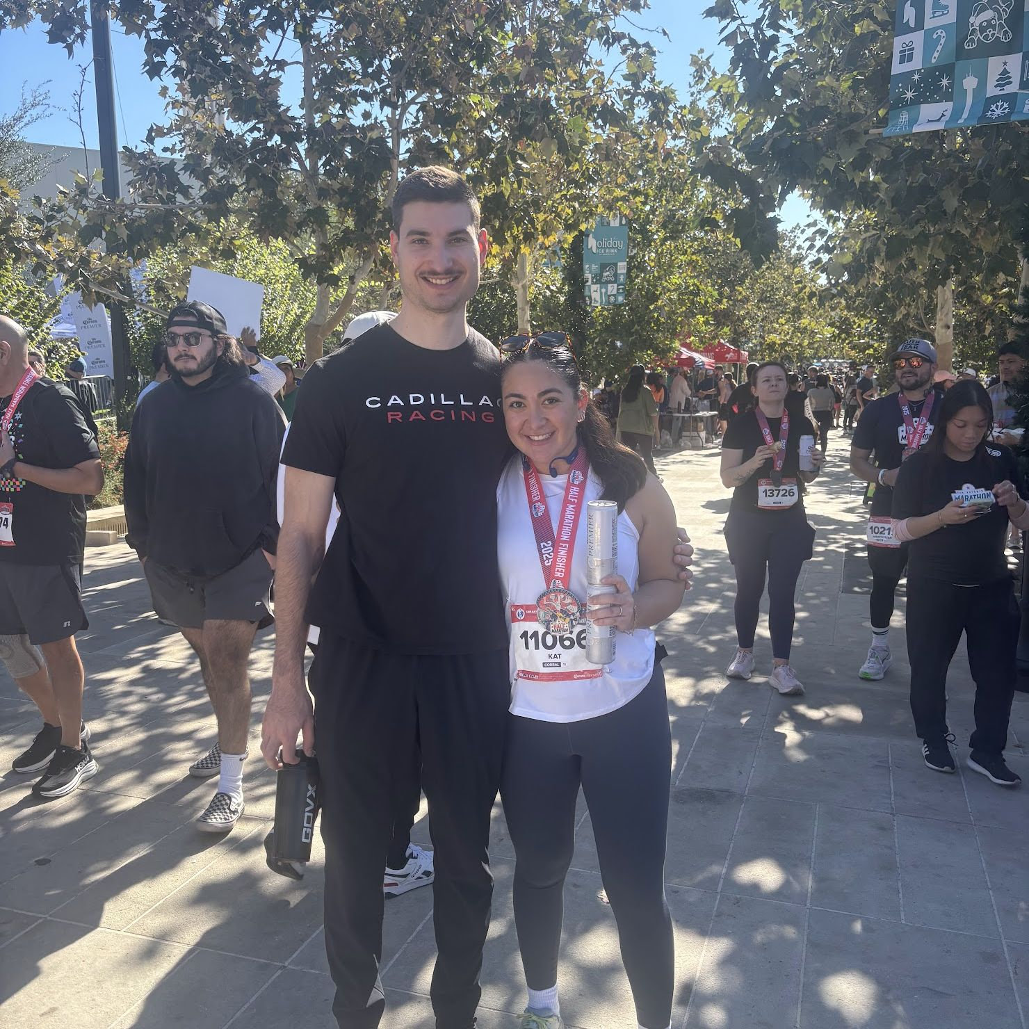 Post half marathon when Jacob watched me limp to the car :)
