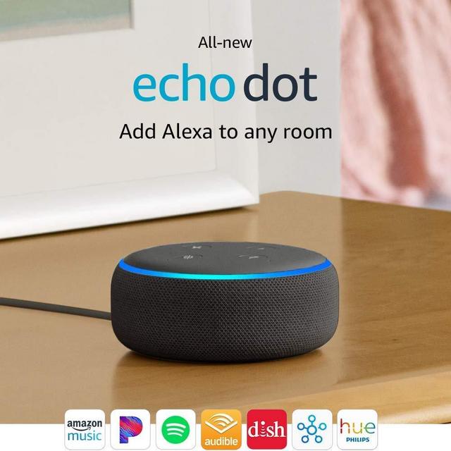 Echo Dot (3rd Gen) - New and improved smart speaker with Alexa - Charcoal