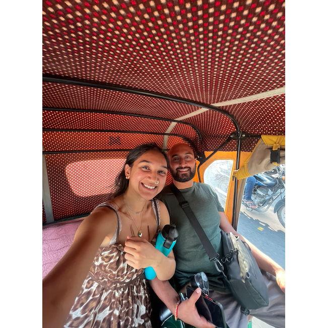 Our first rickshaw ride together