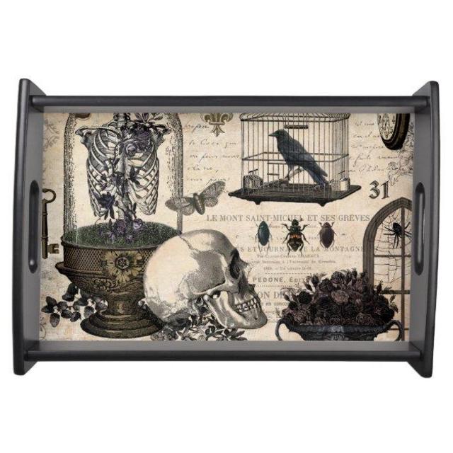 Modern Vintage Halloween Garden Serving Tray | Zazzle.comZazzle