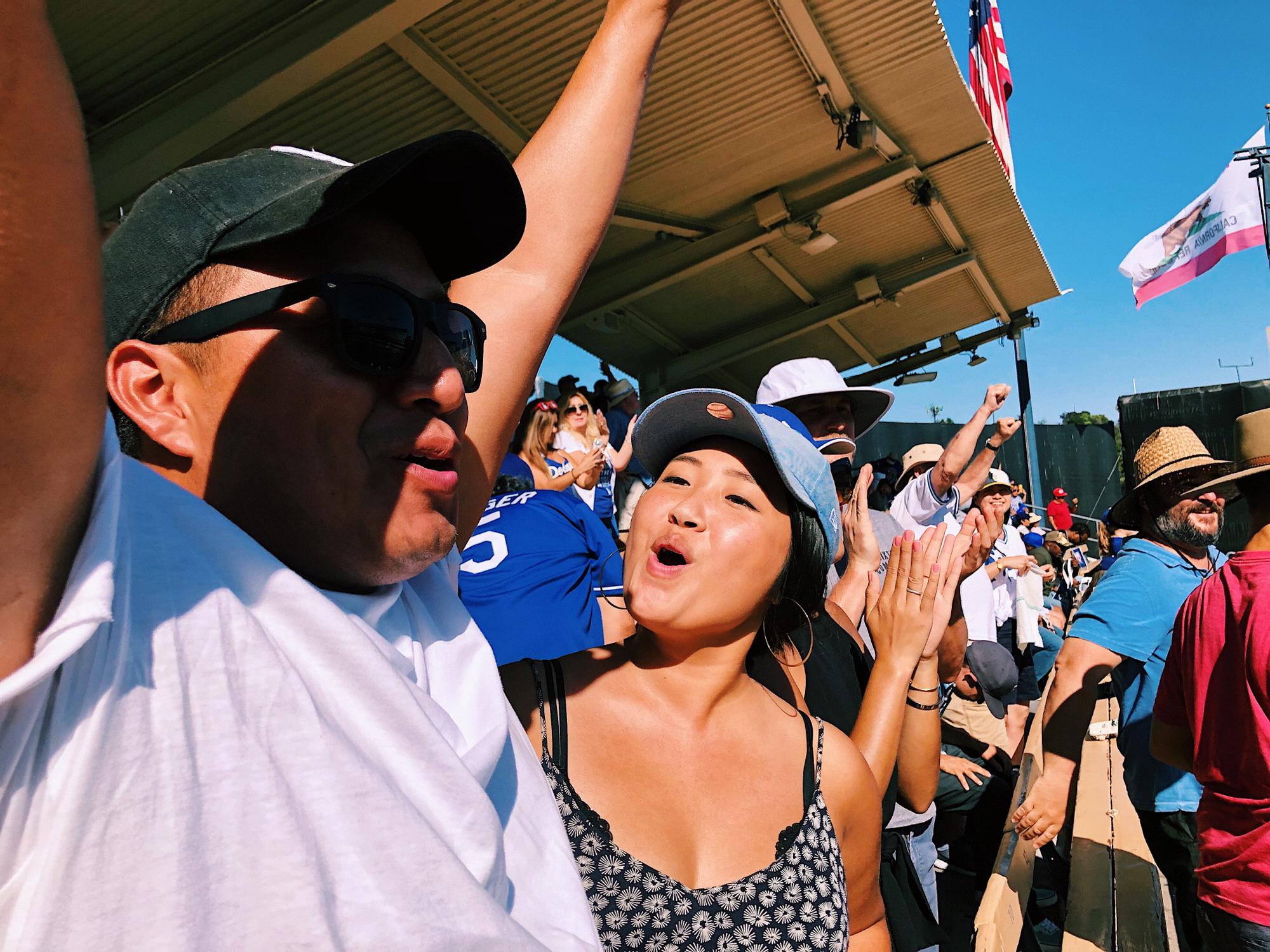September 2019  - We went to a Dodgers game with the Arimura family. We won!