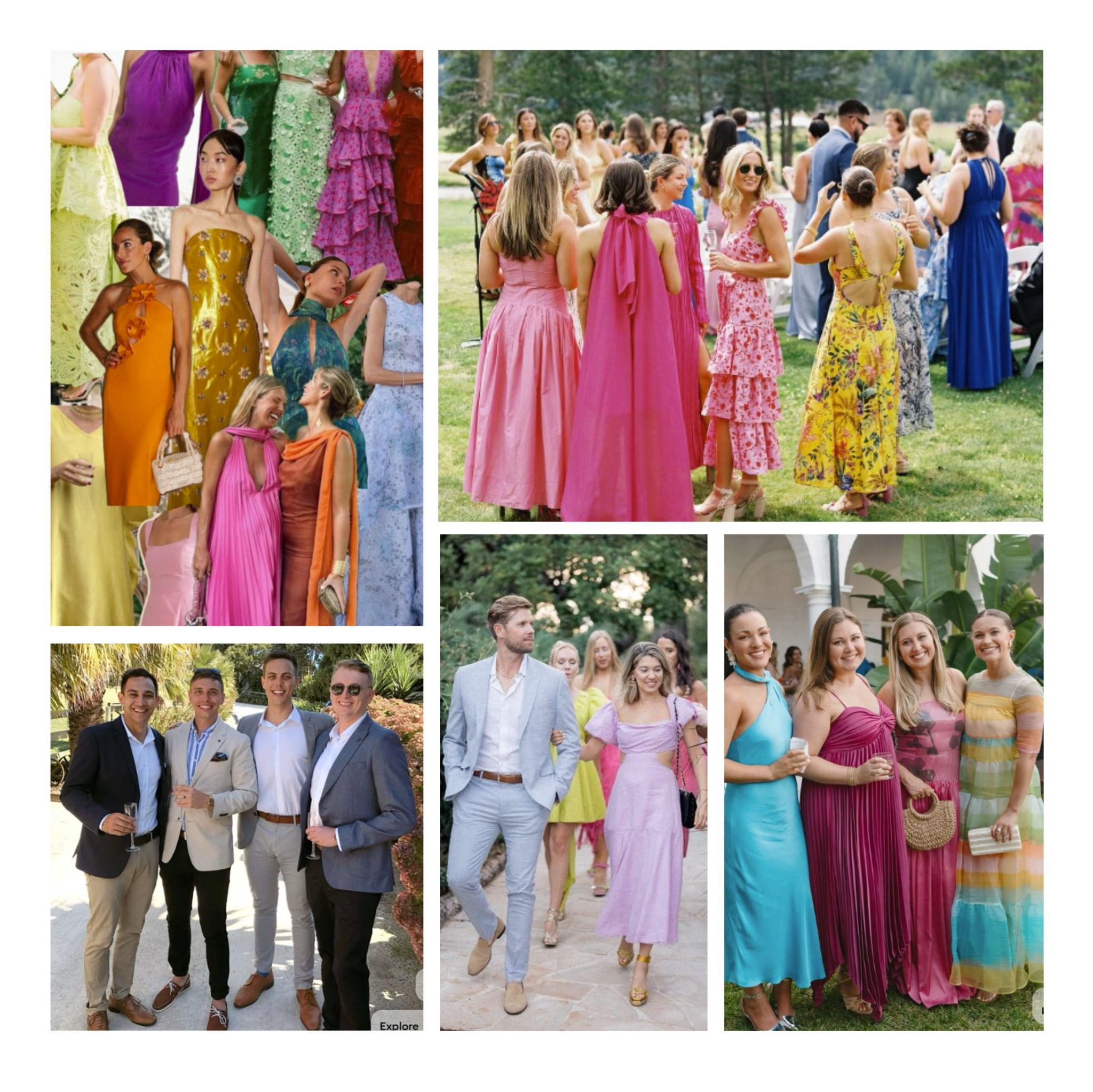 Colorful Cocktail Guest Attire