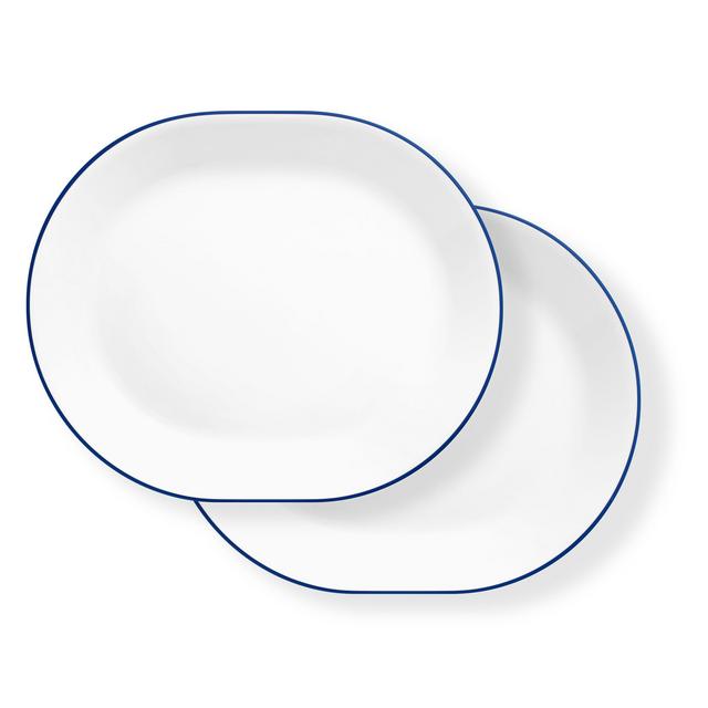 Corelle®Breathtaking Blue 12.25” Serving Platters, 2-pack