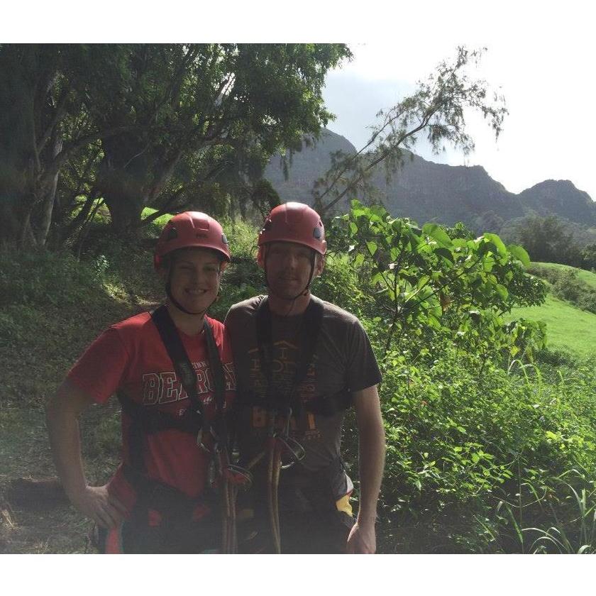 Lucian surprised me with a trip to Hawaii - this picture was taken during our zip-lining adventure.