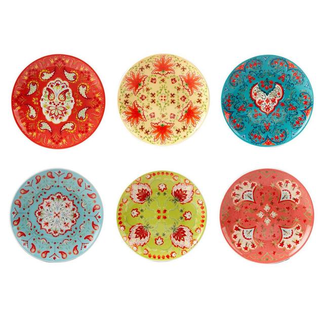 Set of 6 Francesca Assorted Canape Plates - Certified International