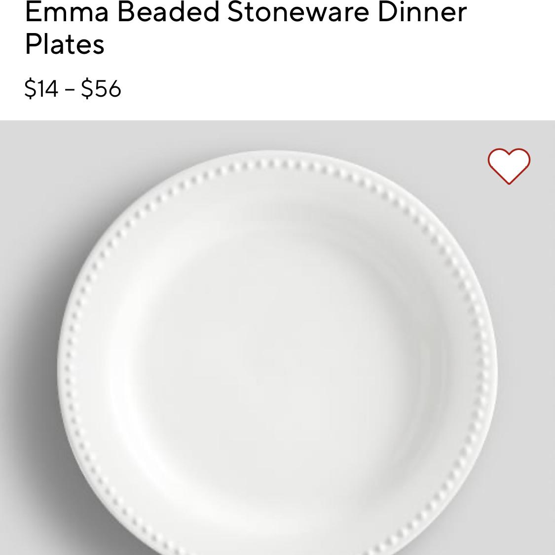 Emma Beaded Stoneware Dinner Plates