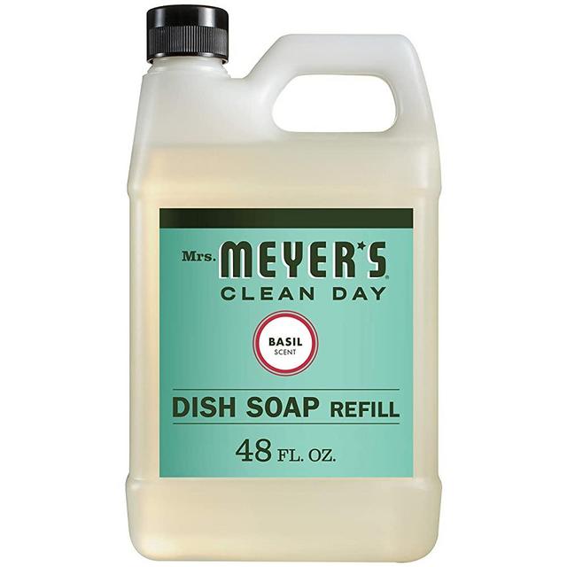 Mrs. Meyer's Clean Day Liquid Dish Soap Refill, Basil, 48 Ounce