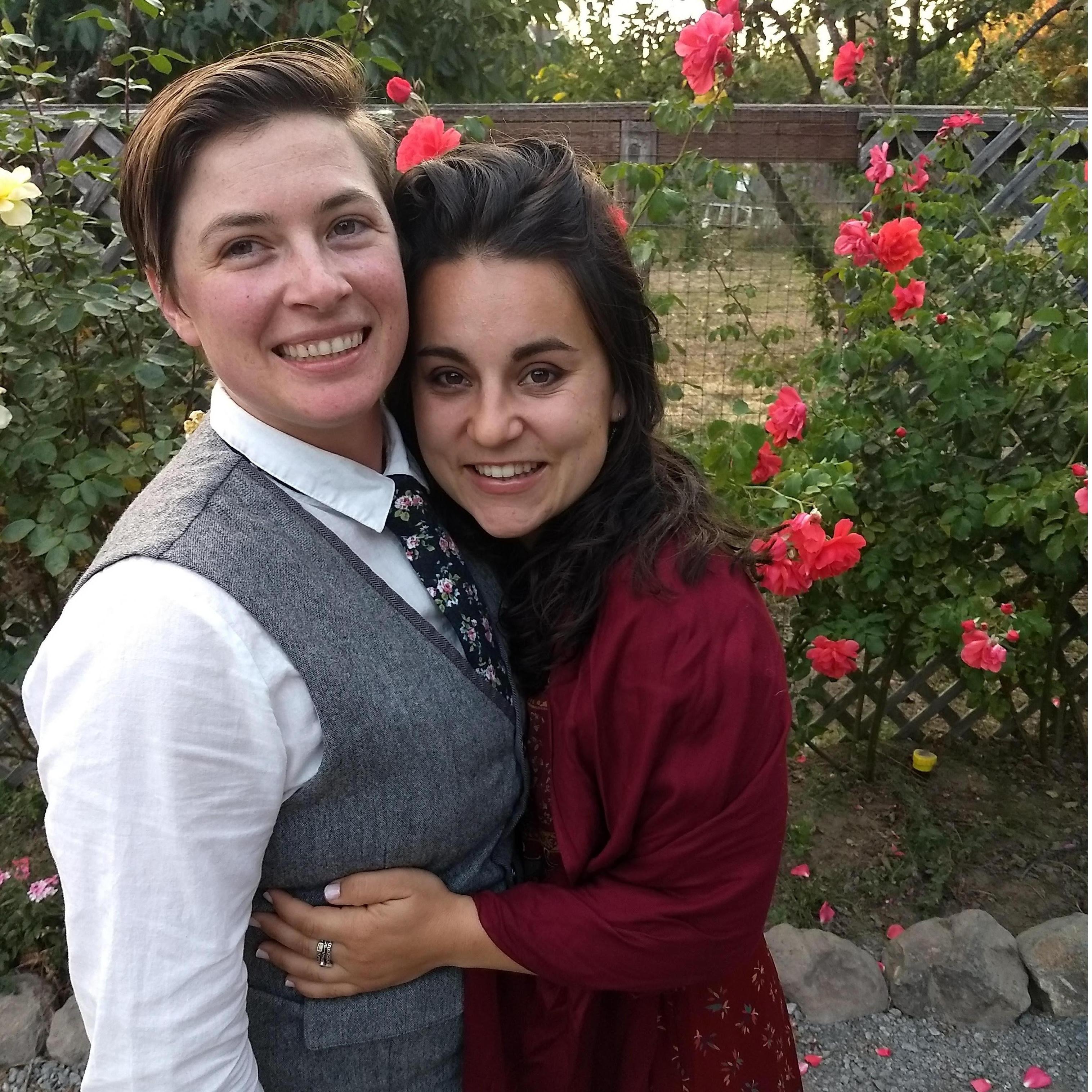 All dressed up for a friend's wedding.