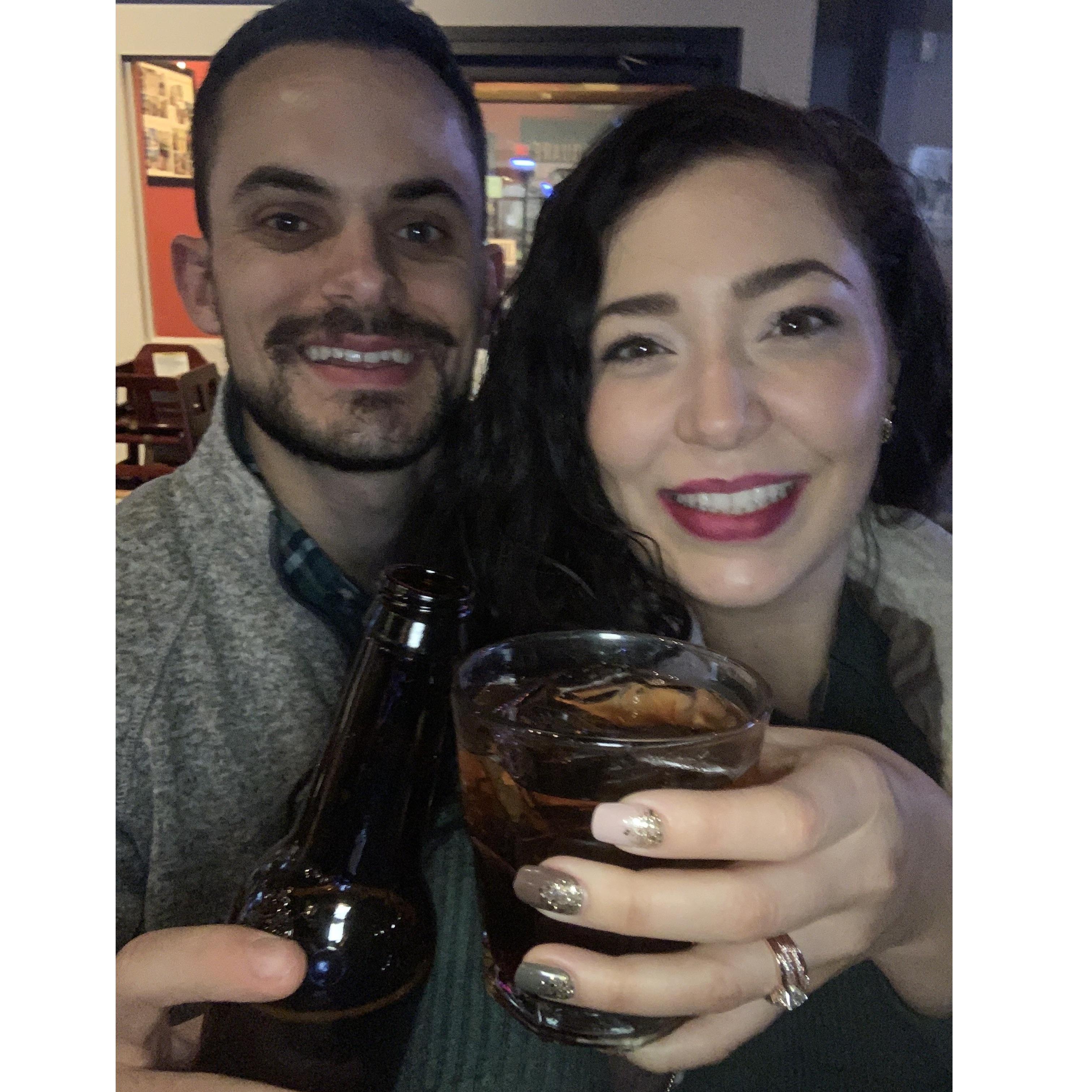 Drinks after our engagement