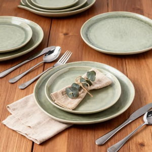 Olive Green ArmorArc Ceramic Dinnerware Set