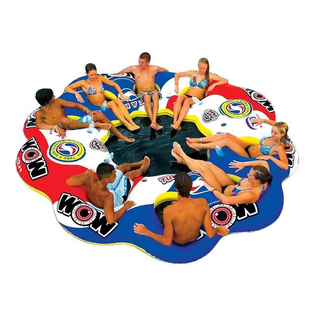 WOW Sports - Tube A Rama - Inflatable Floating Island For Up To 10 people - Water Raft Tube For Adults