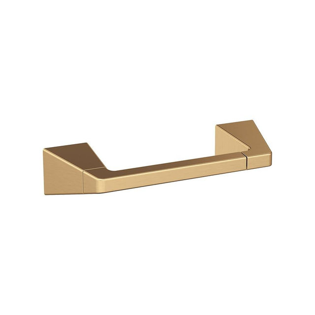 Amerock BH36001CZ | Champagne Bronze Pivoting Double Post Toilet Paper Holder | 9-5/16 in. (237 mm) Toilet Tissue Holder | Blackrock | Bath Tissue Holder | Bathroom Hardware | Bath Accessories
