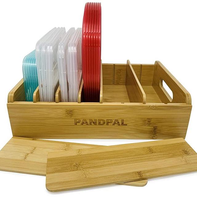 PandPal Adjustable Bamboo Lid Organizer Compatible with