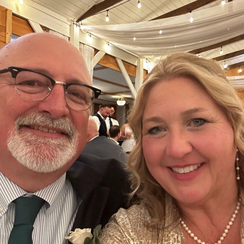 The bride and groom at yet another wedding! (Aren't they adorable? "Say yes!")