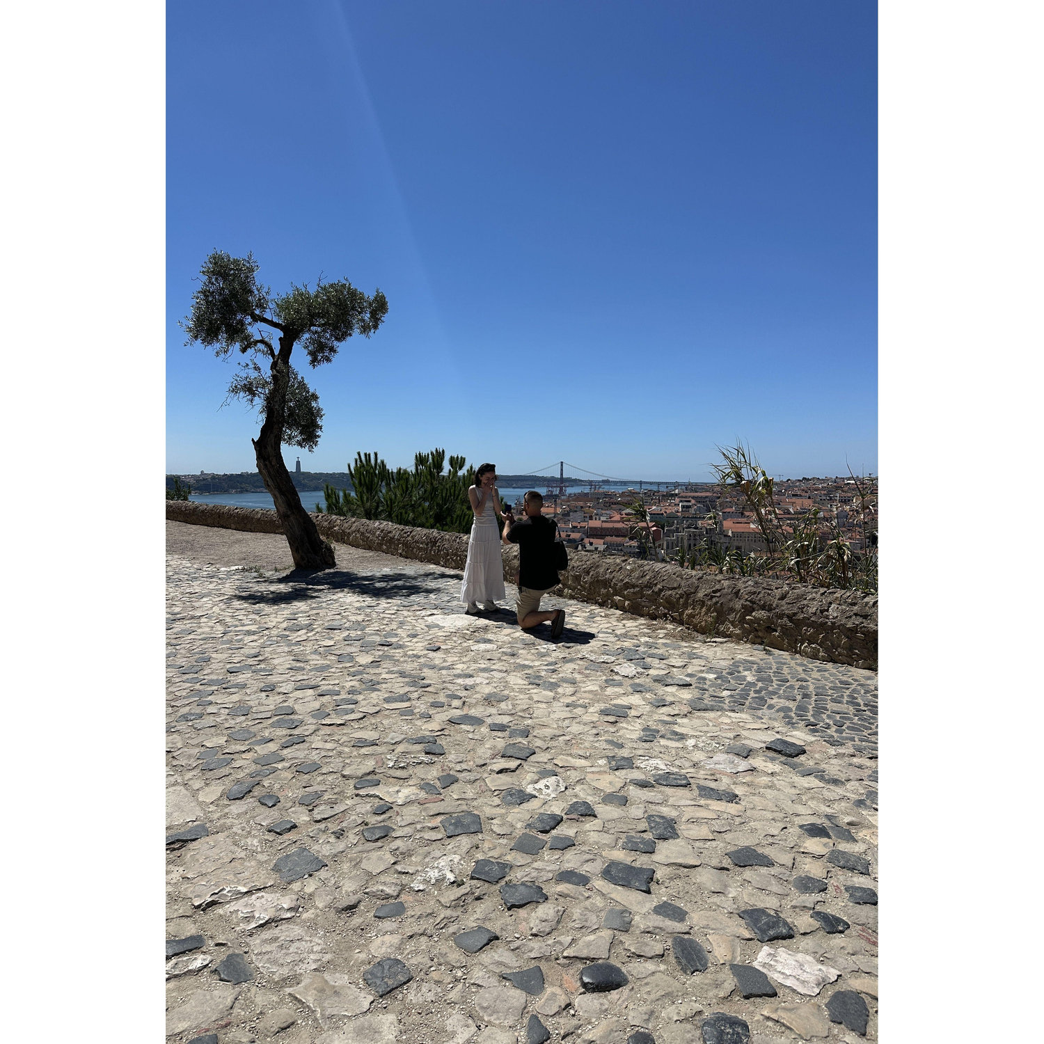 Anthony proposed at the Castelo de São Jorge in Lisbon, Portugal, on 8/24/2024