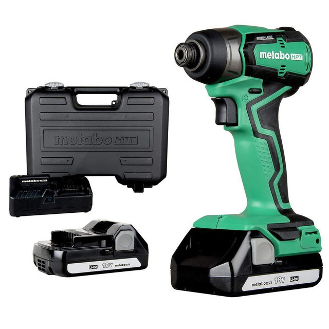 Metabo HPT Cordless 18V Impact Driver | Sub-Compact | Brushless Motor | Lithium-Ion Batteries | Lifetime Tool Warranty | WH18DDX