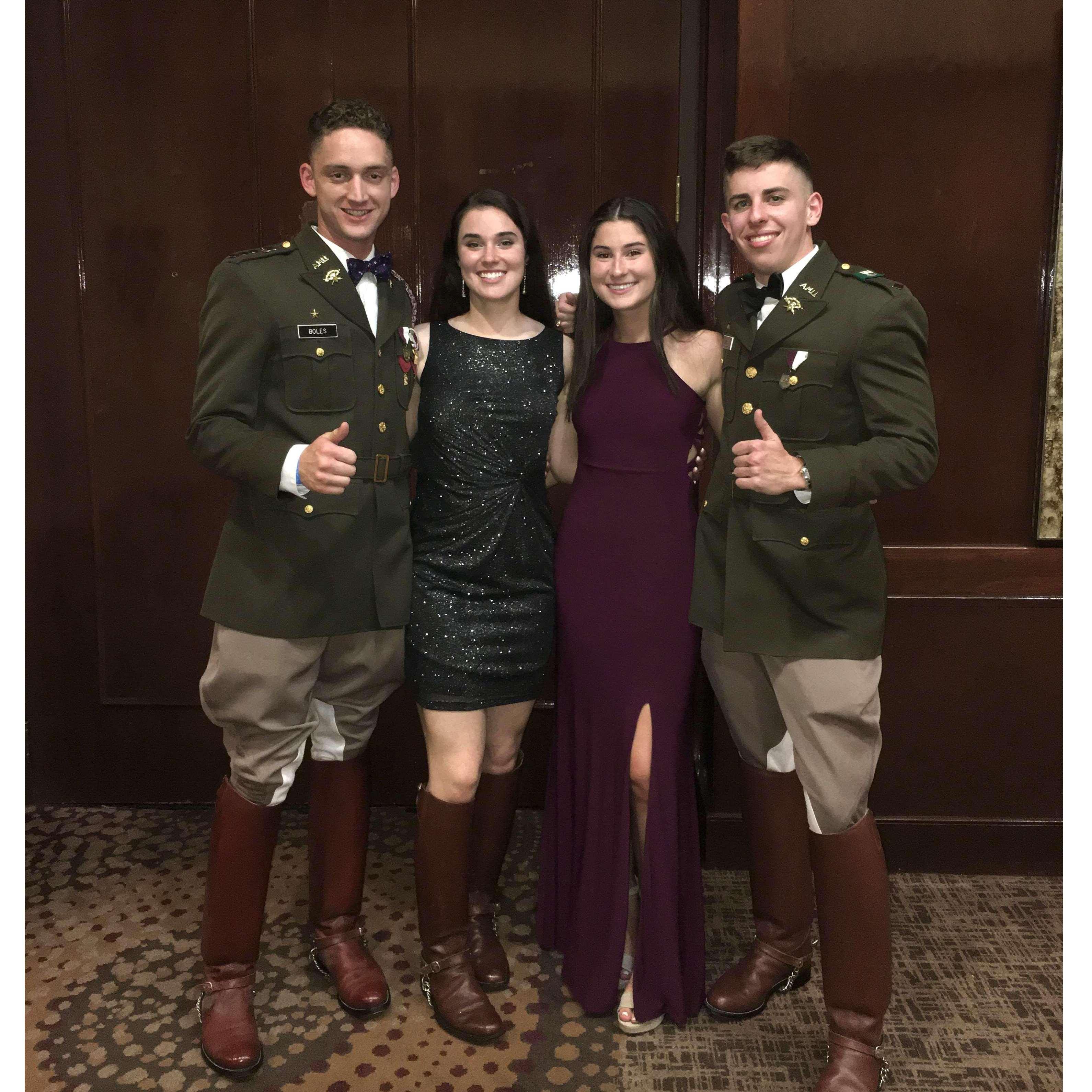 April 2021 - Boot dance is a formal celebration of rising seniors in the Corps earning their boots! Nathan obviously asked me to the dance, and my A-1 buddy Gareth Jukes asked Olivia!