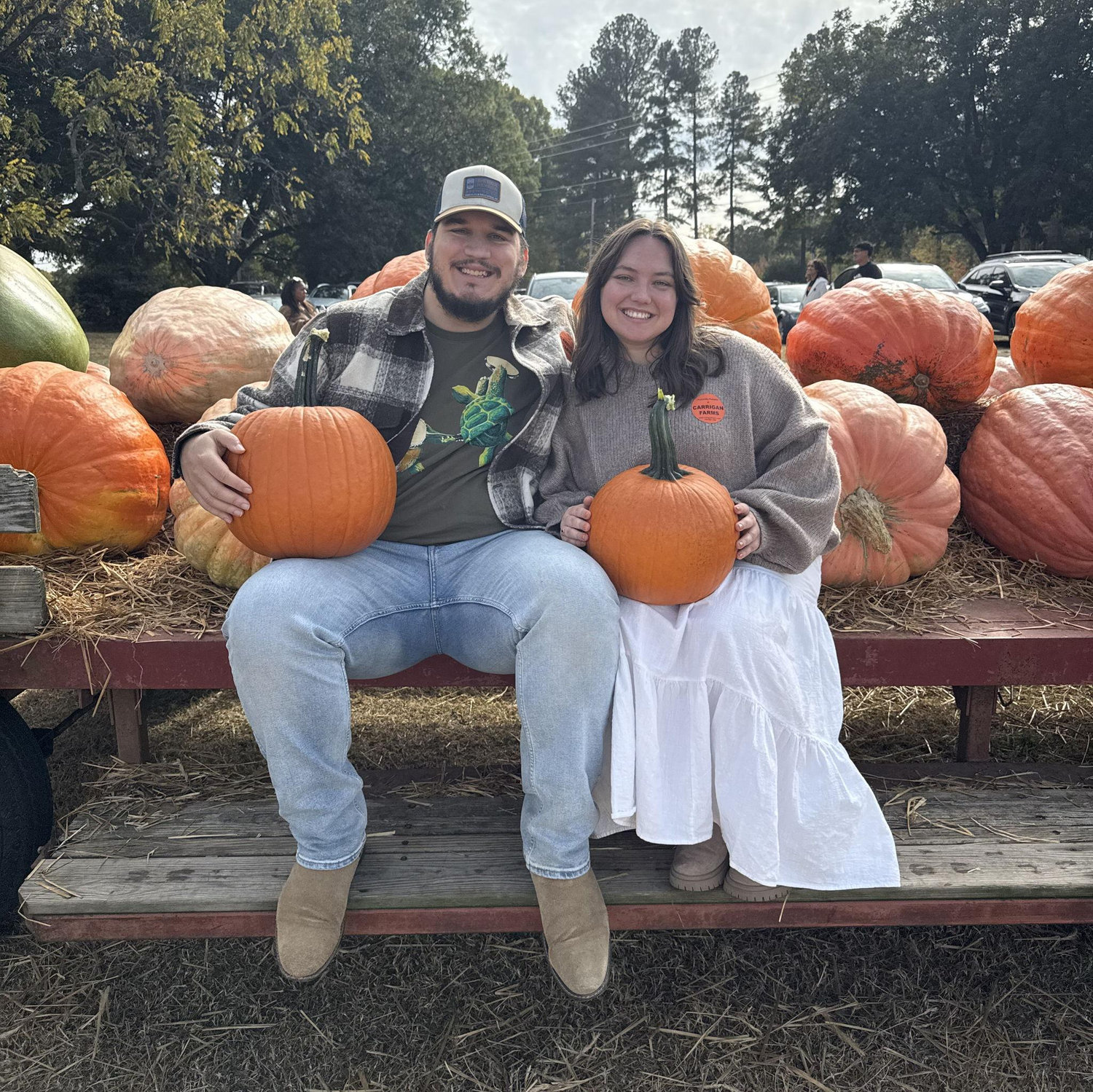 Pumpkin picking at Carrigan Farms October 2025