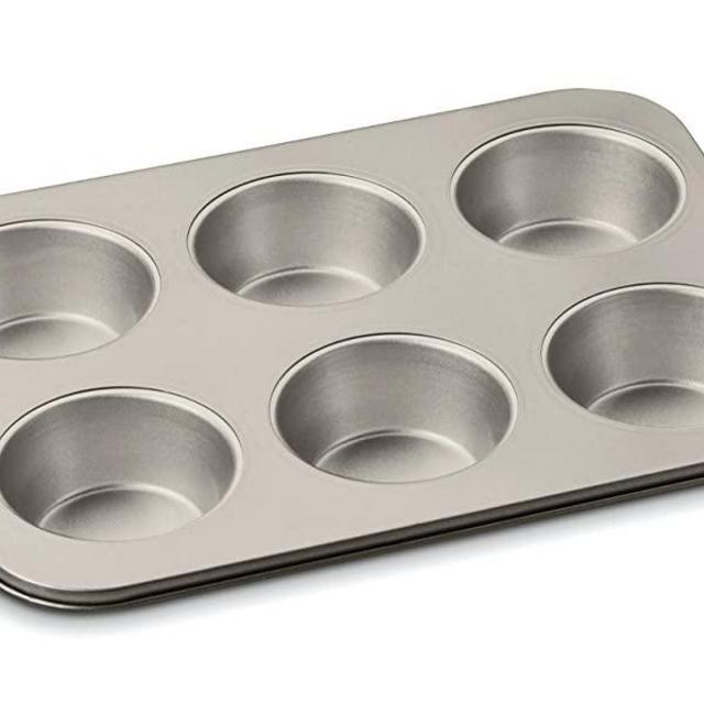 Cuisinart Chef's Classic Nonstick Bakeware 6-Cup Jumbo Muffin Pan, Champagne