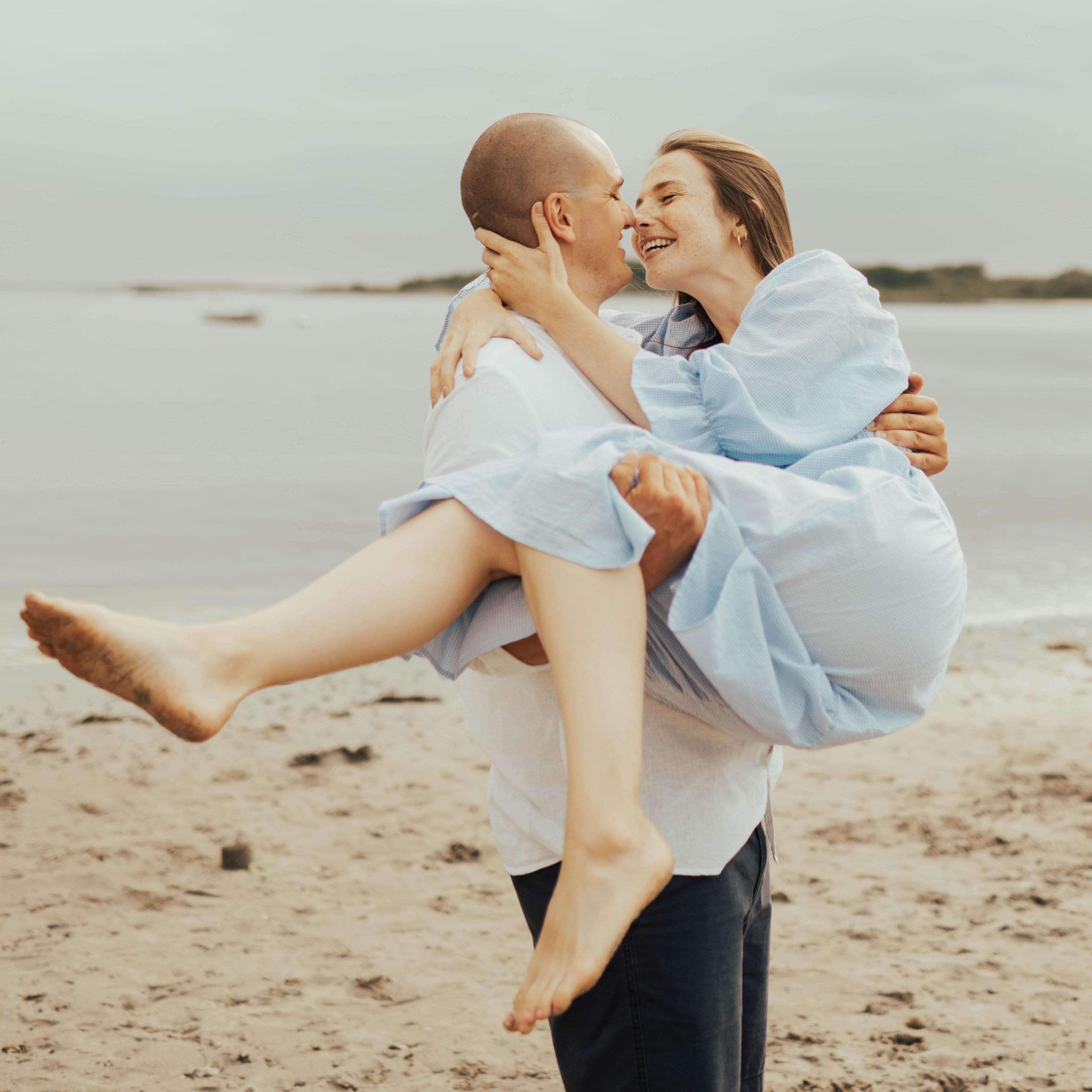 Our engagement photo shoot at Kettle Cove.