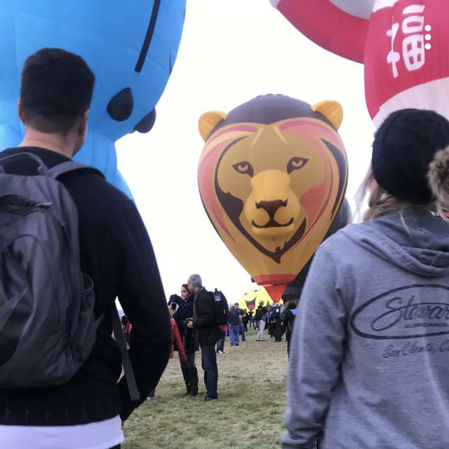 Kimmy's cousin, Amanda, snuck this picture of us at the balloon fiesta. Kimmy had just been talking about Johnny when she turned around and there he was! Coincidence? We think not! October 12, 2018