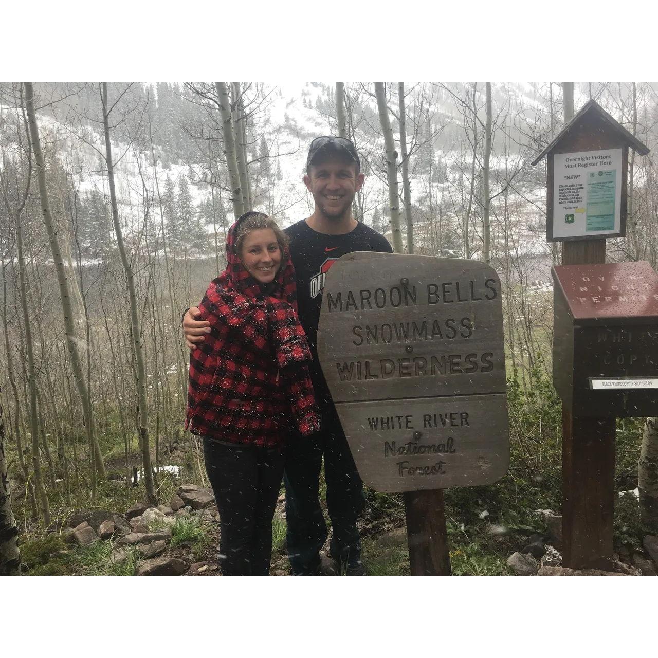 Our first vacation together - a trip to Colorado, visiting the Maroon Bells!