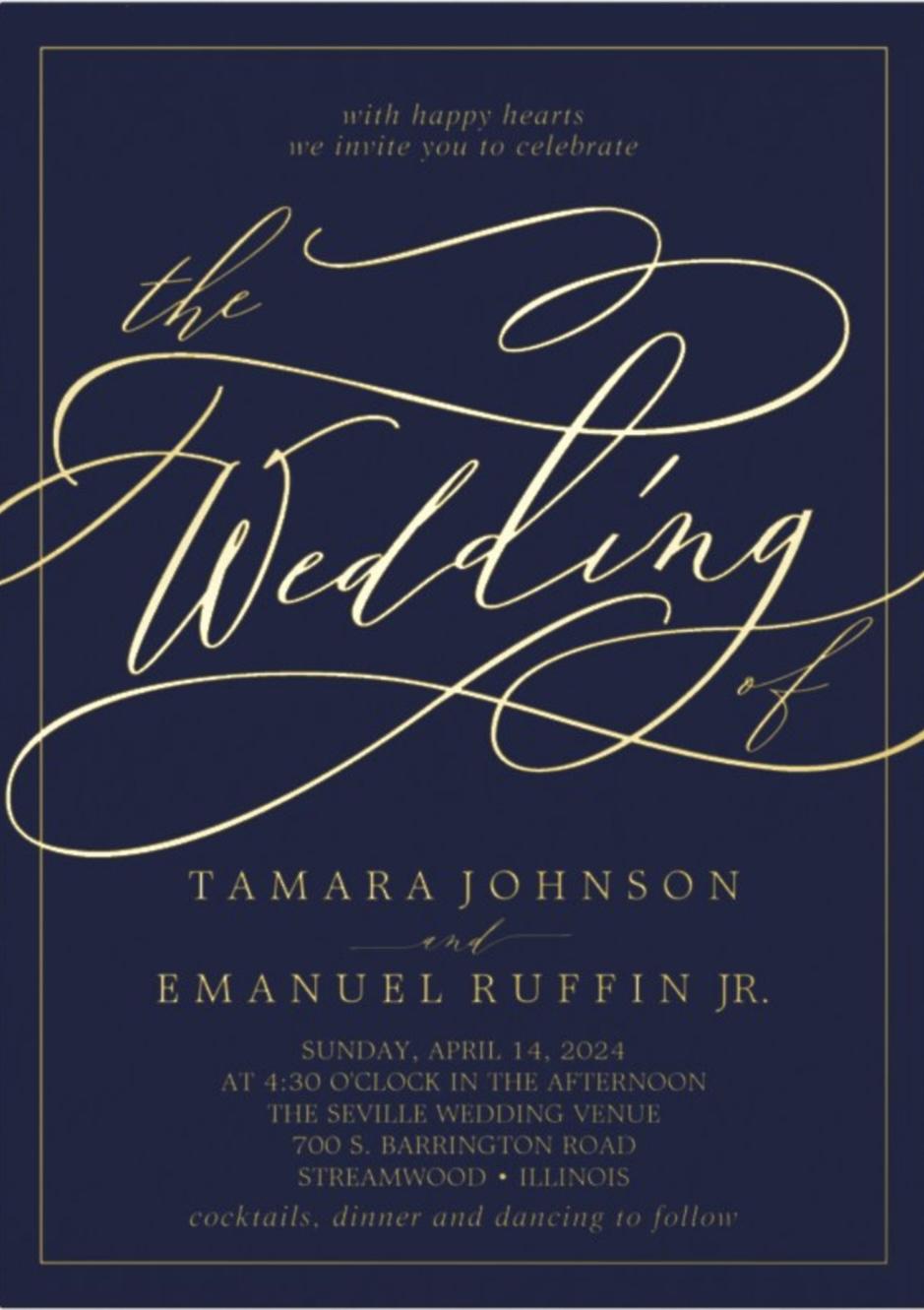 The Wedding Website of Tamara Rashada Johnson and Emanuel Ruffin Jr