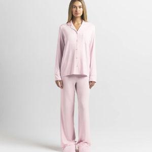 SKIMS SLEEP LONG SLEEVE BUTTON UP SET | BLOOM | SKIMS